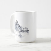 抽象的な山頂 コーヒーマグカップ (正面左)