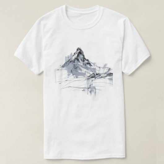 抽象的な山頂 Tシャツ (デザイン正面)
