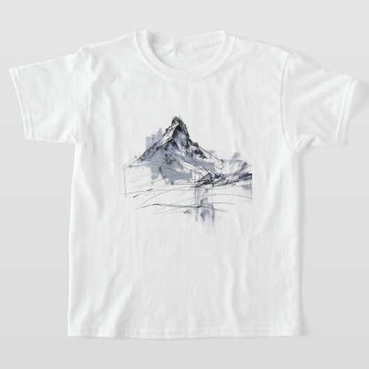 抽象的な山頂 Tシャツ (レイダウン)