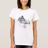 抽象的な山頂  Tシャツ (正面)