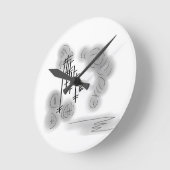 抽象的な嵐 ラウンド壁時計 (傾斜)