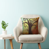 抽象的な巻き毛の木の枕 クッション (椅子)