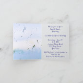 抽象的な幸せな花嫁のリボン 結婚前のお祝い 結婚式 サンキューカード (内部)