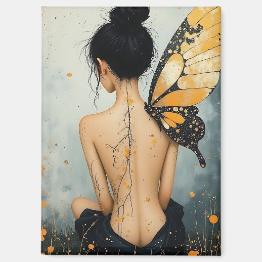 抽象的な幻想的な女性 マグネット (正面)