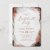 抽象的な幻想的な焦茶色のハッピーアワー 招待状 (正面)