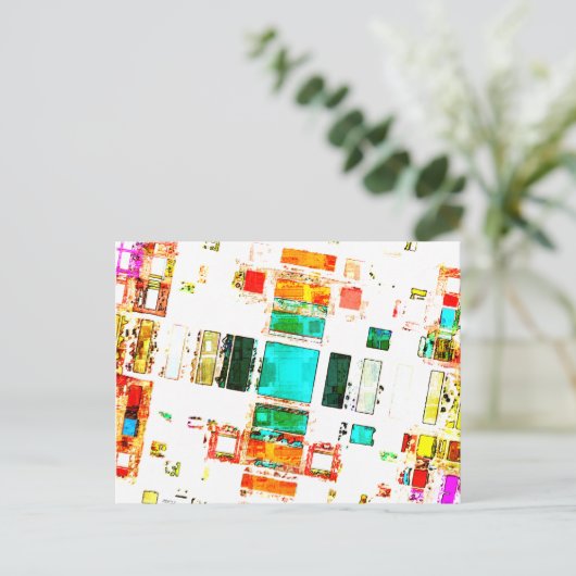 抽象的な幾何学アート ポストカード (スタンド正面)