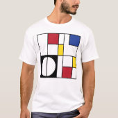 抽象的な幾何学アート Tシャツ (正面)