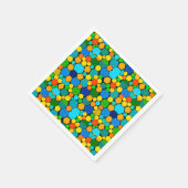 抽象的な幾何学モザイク柄 スタンダードカクテルナプキン (角)