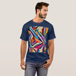 抽象的な幾何学模様のサーフェスアート作品 1223 - Tシャツ