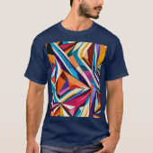 抽象的な幾何学模様のサーフェスアート作品 1223 - Tシャツ (正面)