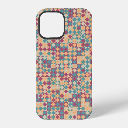 抽象的な幾何学模様の生成コンピュータアート iPhoneケース (裏面)