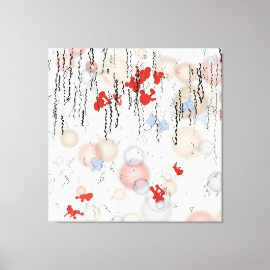 抽象的な幾何学模様の絵画 キャンバスプリント (正面)