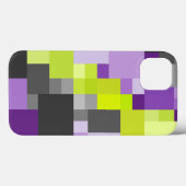 抽象的な幾何学模様 紫 グリーン グレー Case-Mate iPhoneケース (裏面 (横))