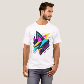 抽象的な幾何学模様 Tシャツ (正面フル)