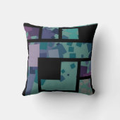 抽象的な幾何学的な四角形 クッション (裏面)