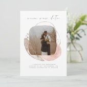 抽象的な幾何学的な現代のSave The Date写真 セーブザデート (スタンド正面)