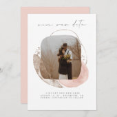 抽象的な幾何学的な現代のSave The Date写真 セーブザデート (正面/裏面)