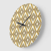 抽象的な幾何学的な背景のアートデコ ラージ壁時計 (傾斜)