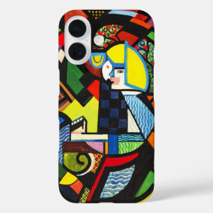 抽象的な幾何学的な色彩豊かなモダニスト絵画 iPhone 16ケース