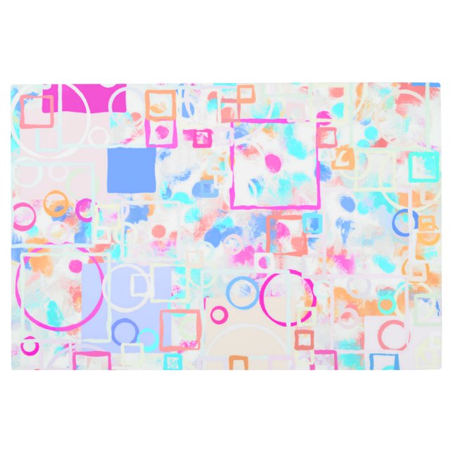 抽象的な幾何学的図形 メタルプリント (正面)