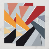 抽象的な幾何学的形状 2 サンキューカード (正面/裏面)