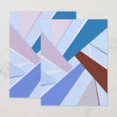 抽象的な幾何学的形状 3 ノートカード (正面/裏面)