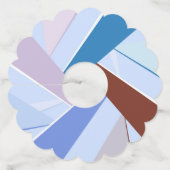 抽象的な幾何学的形状 3 ワイングラスタグ (裏面)