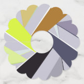 抽象的な幾何学的形状 8 ワイングラスタグ (裏面)