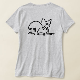 抽象的な幾何学的猫 | 象徴的な線の構成 Tシャツ