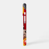 抽象的な幾何学的色彩の構成 iPhone 16ケース (左側面)