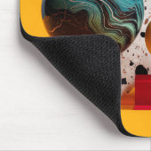 抽象的な幾何学的色彩構成 マウスパッド (コーナー)