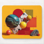 抽象的な幾何学的色彩構成 マウスパッド (正面)