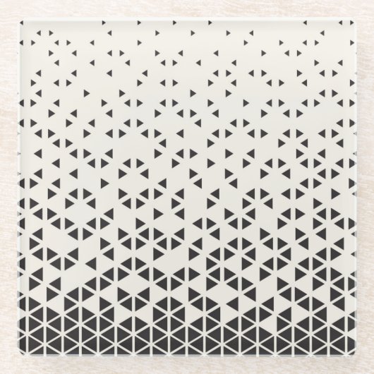 抽象的な幾何学的設計 ガラスコースター (正面)