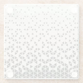 抽象的な幾何学的設計 ガラスコースター (裏面)