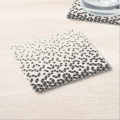 抽象的な幾何学的設計 スクエアペーパーコースター (アングル)