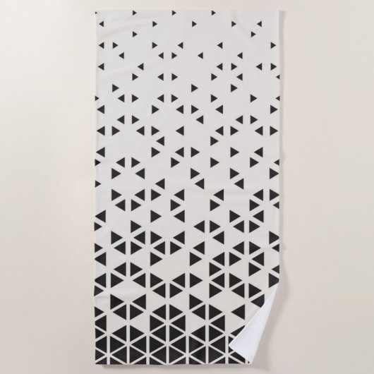 抽象的な幾何学的設計 ビーチタオル (正面)