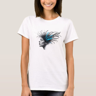 抽象的な思考の肖像画 女性用グラフィックTシャツ Tシャツ