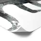 抽象的な恐竜のシルエット ポスター (角)