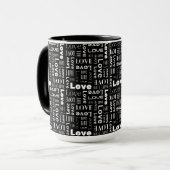 抽象的な愛のマグカップ マグカップ (正面左)