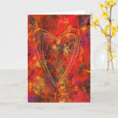 抽象的な愛挨拶状 カード (黄色い花)