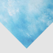 抽象的な手描きの水彩画の背景: 青い 薄葉紙 (詳細)