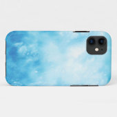 抽象的な手描きの水彩画の背景: 青い Case-Mate iPhoneケース (裏面(横))