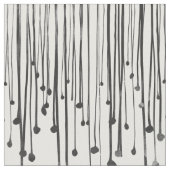 抽象的な手描きの白黒水低下 ファブリック (クローズアップ)