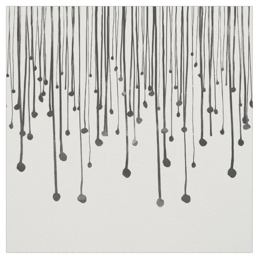 抽象的な手描きの白黒水低下 ファブリック (見本)