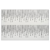 抽象的な手描きの白黒水低下 ファブリック (ファットクウォーター)