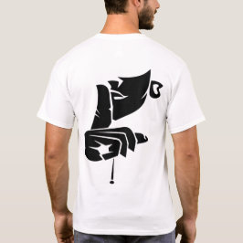 抽象的な手描きアートのバックプリントTシャツ メンズ Tシャツ
