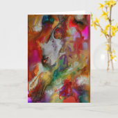 抽象的な挨拶状 カード (黄色い花)