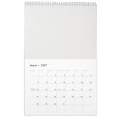 抽象的な新年 2026 カレンダー (3月 2027)