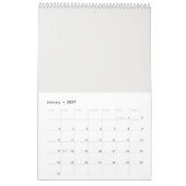 抽象的な新年 2026 カレンダー (1月 2027)