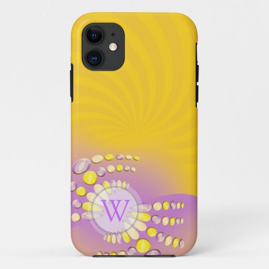 抽象的な日差しスワールiPhoneケース Case-Mate iPhoneケース (裏面)